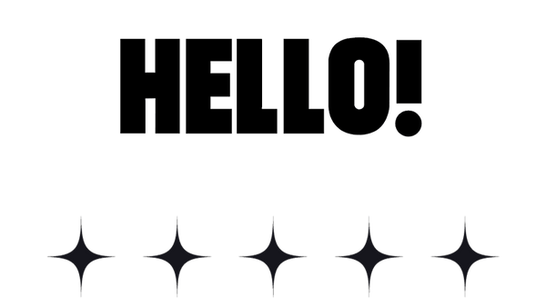 HELLO Magazine Testimonial Logo 5 Star Review Symbols