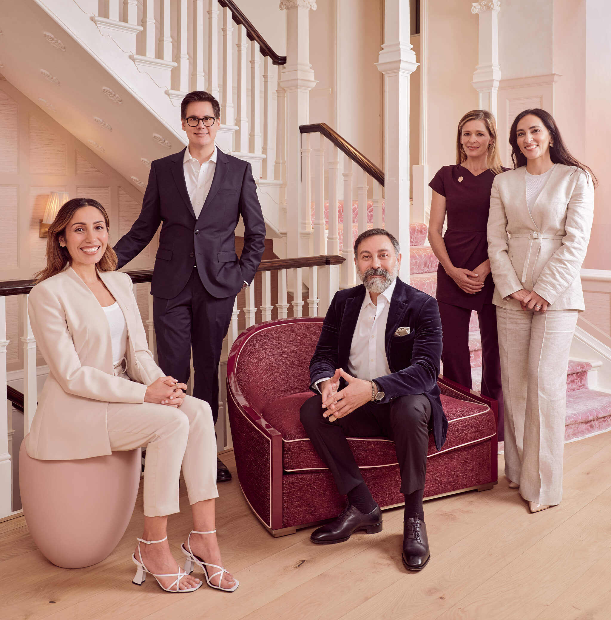 Group of Aesthetic Doctors, Dermal therapists and Clinic Professionals posing at Le Petit Saint. 