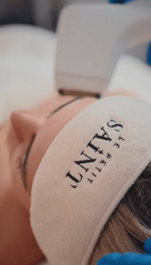 Dr Raul speaking to camera at Le Petit Saint, intercut with close-up treatment shots showing clinicians performing advanced aesthetic procedures in clinic.